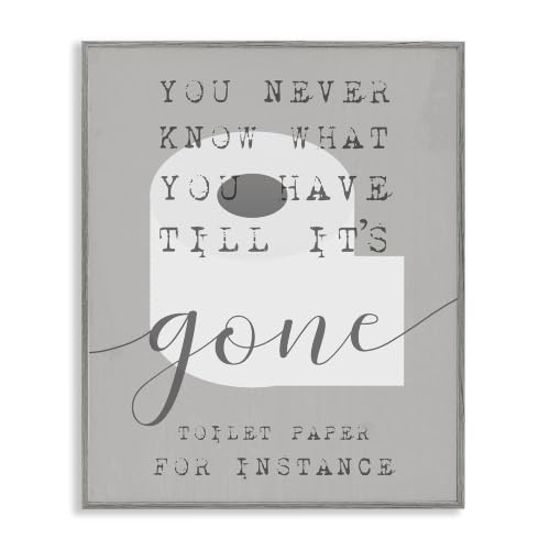 Humorous Bathroom Phrase Comic Cityscape, 16 x 20 Inch Framed Giclée Print