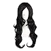 MapofBeauty 24 Inch/60cm Charming Synthetic Fiber Long Wavy Hair Wig Women's Party Full Wig (Black)
