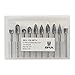 BHA Tungsten Carbide Burr Die Grinder Rotary Tool Bit Set for Metal Engraving and Precision Work, Double Cut with 1/8” Shank - 10 Pieces