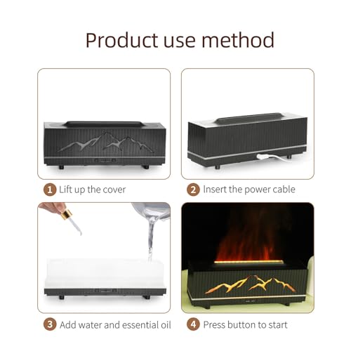 Difusor de aceites esenciales 200ml con luz y control remoto miniatura 4