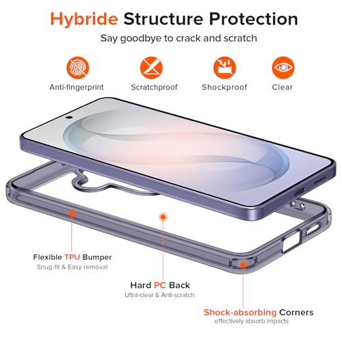 Image of ivoler 3-in-1 Case for Samsung Galaxy S26 5G 6.3 inch, Purple