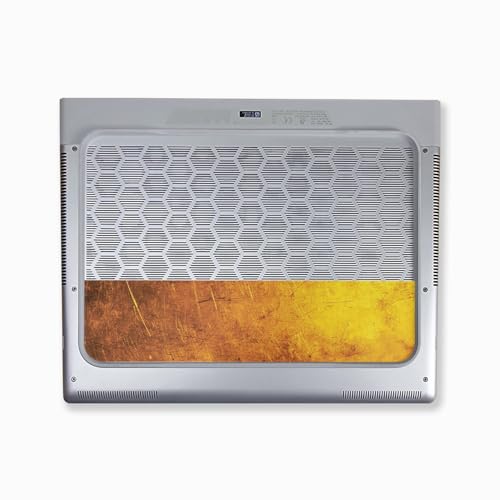 Image of Laptop Skin Compatible with Alienware X16 R2 (2024) - Textured Gold - Premium 3M Vinyl Protective Wrap Decal Cover - Easy to Apply | Crafted in The USA by MightySkins
