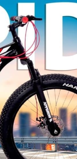 Image of Rapid Fat Tyre Mountain Bike, 26-inch Wheels, Disc Brakes, Black and Red