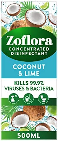 Zoflora Rhubarb & Cassis 250ml, Concentrated 3-in-1 Multipurpose Disinfectant Kills 99.9% of Bacteria & Viruses