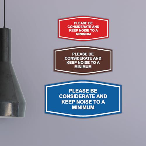 Panneau Keep Noise to a Minimum en plastique ABS durable gravé