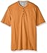 GH Bass Men's Big and Tall Short Sleeve Carbonized Jersey Henley