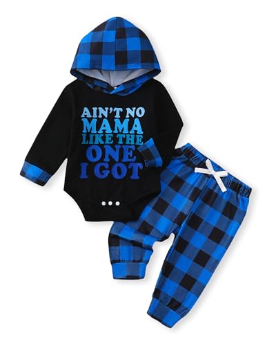 Image of NZRVAWS Newborn Baby Boy Clothes Infant Boy Clothing Hoodie Sweatshirt Long Pants Outfit Set Fall Winter 0-18M