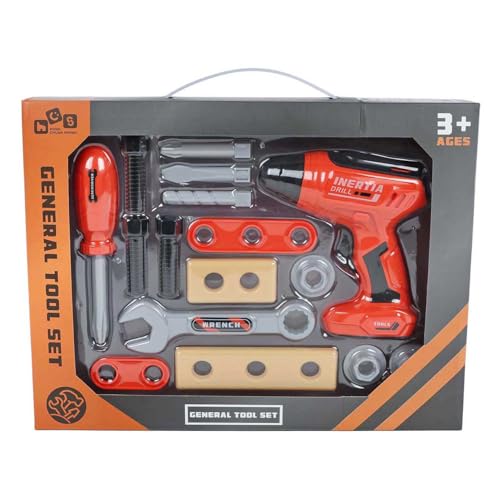 Kit d'outils pour enfants Van Manen avec perceuse jouet de 16 pièces