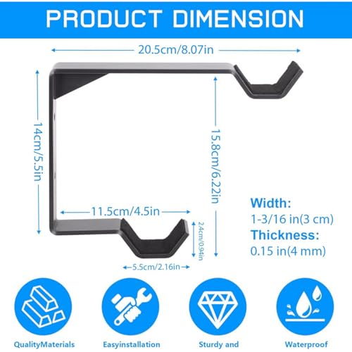 Soporte de pared para neumáticos de bicicleta pack de 2 organizadores de acero 6