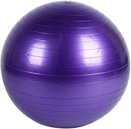 Pelota de fitness morada de 65cm para pilates, yoga y entrenamientos en casa