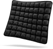 SUNFICON Air Cushion Inflatable Chair Air Seat Cushion Car Portable Breathable Comfort Cushion Office Wheelchair Pad Orthopedics Pain Pressure Relief Cushion Camping Seat Mat 18 x 16 x1 in Black