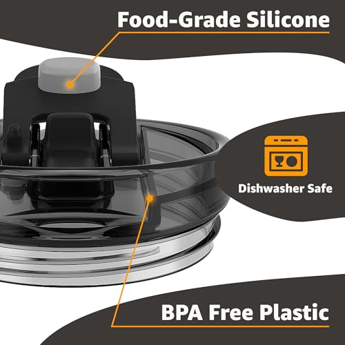 Jmoe USA 40 oz Replacement Lid For Yukon Fit Forty Tumbler With Handle | 2 in 1 Straw Lid | Made of BPA Free Tritan Plastic | 100% Leakproof Design | Dishwasher Safe (1-Pack) - Thumbnail 6