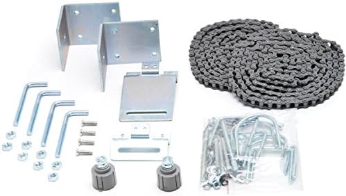 Biltek Automatic Sliding Gate Opener Hardware with 2x Wireless Remotes for Sliding Gates Up to 40ft long and 1400lbs - Driveway Security Gate Door Motor Chain Driven Operator Kit