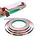 Oubaka 4 Sizes Copper Foil Tape,Double-Sided Conductive Copper Tape with Adhesive for EMI Shielding,Paper Circuits,Electrical Repairs,Grounding(5mm,6mm,8mm,10mm) X 21.9yards