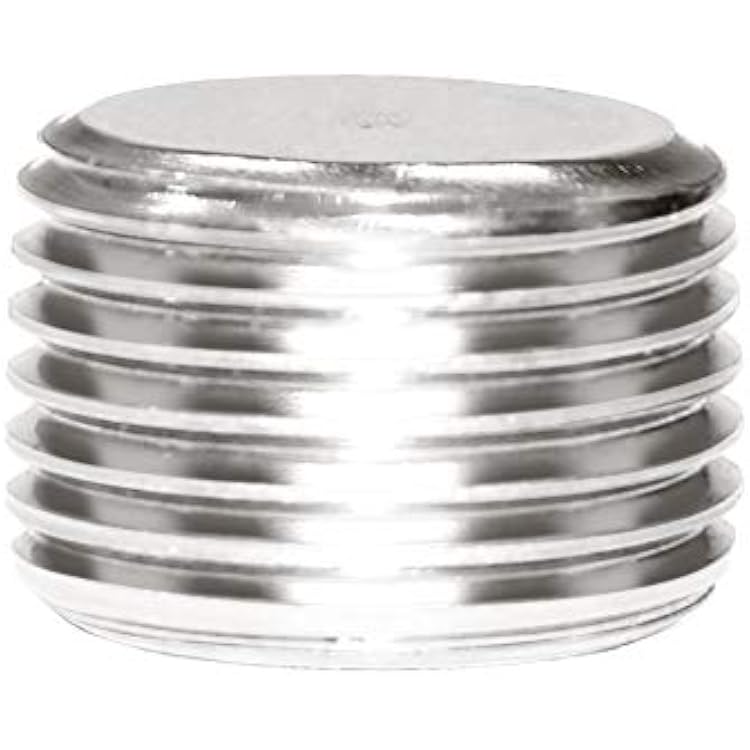 1 NPT Pipe Plug Male Thread Stainless Steel Fitting Countersunk Internal Hex Head(Pack of 2)