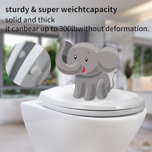 Meaferks MPTS0103 Round Toilet Seat, Soft-Close Toilet Seat, Non-Slip Seat Bumpers, Quick Release Toilet Seat Hinges Easy Clean thumb #4
