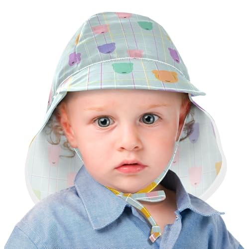 Colorful Fresh Summer Cute Bear Gums Toddlers Sun Hats Boys Bucket Hat Baby Girls' Sun Protection Adjustable Traveling Swim2