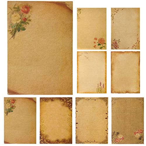 WIUSOODE 64 peças de papel carta desenho escrito papelaria papelaria escritório de suprimentos