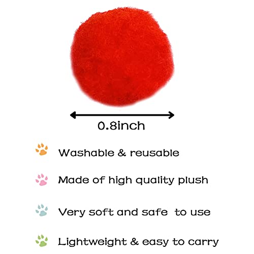 Pet Show 50Pcs 1.5"/3.8Cm Cat Toy Balls Soft Kitten Pompon Toys Indoor Cats Interactive Playing Quiet Ball Cats Favorite Toy Assorted 10 Colors #TOP2