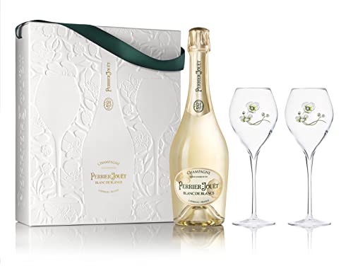 Perrier Jouët Blanc de Blancs Champagne con Estuche y dos copas de regalo - 750 ml