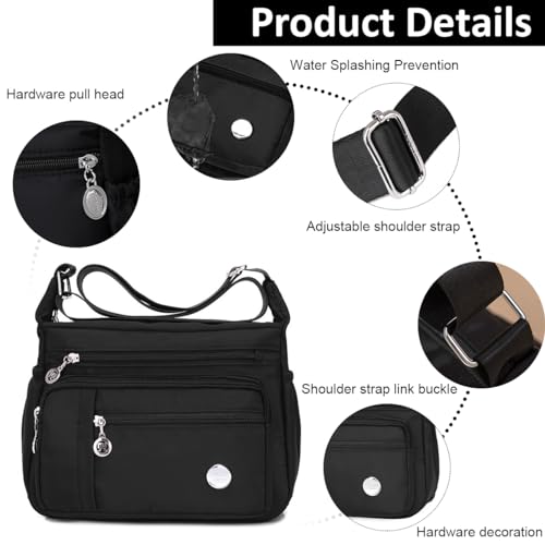 Image of PALAY Women Shoulder Handbag Roomy Multiple Pockets Bag Ladies Crossbody Purse Fashion Tote Top Handle Satchel
