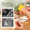 Automatic Needle Threaders for Hand Sewing, Square Needle Threading Helper for Sewing Machine, Fits All Needle Sizes, Easy Selfthread Needle Threaders Tool, Sewing Supplies (5Pcs)