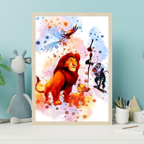 Ma Little Canv Affiche Roi Lion - Décoration murale pour chambre d'enfant de bébé, fille ou garcon - Poster Roi Lion Disney Simba | Sans Cadres 30x40cm (Le Roi Lion)