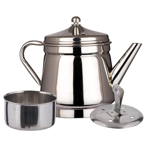 Premium Stainless Steel Stovetop Espresso Moka Pot | South Indian...
