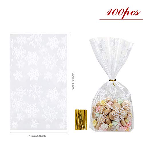 GWHOLE 100 Pezzi Sacchetti Biscotti di Natale