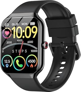 2026 Reloj Inteligente Hombre Mujer, 1.96″ Smartwatch con Llamadas Bluetooth y Whatsapp Notificación, IP68 Pulsera Actividad con 100+ Modos Deportivos, Pulsómetro, Monitor de Sueño para Android iOS