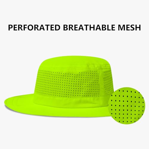 Image of UPF 50+ Bucket Sun Hat with Laser Perforated Mesh Cooling Adjustable Breathable Lightweight for Outdoor Men Women