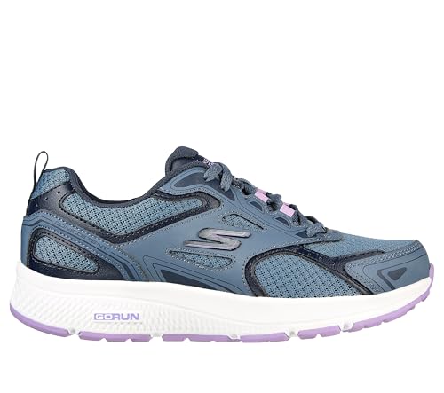 Skechers Women's Go Run Consistent Sneaker, Blue/Purple, 9.5 Wide