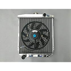 Radiador de aluminio de 52MM + VENTILADOR para F-ord Car Fairlane Torino Victoria Country Sedan Wagon Mainline Club V6 1954 1955 1956 AT/MT Tamaño completo CC5456