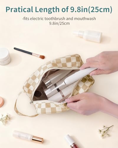 Image of Narwey Travel Toiletry Bag for Women, Makeup Cosmetic Organizer Bag