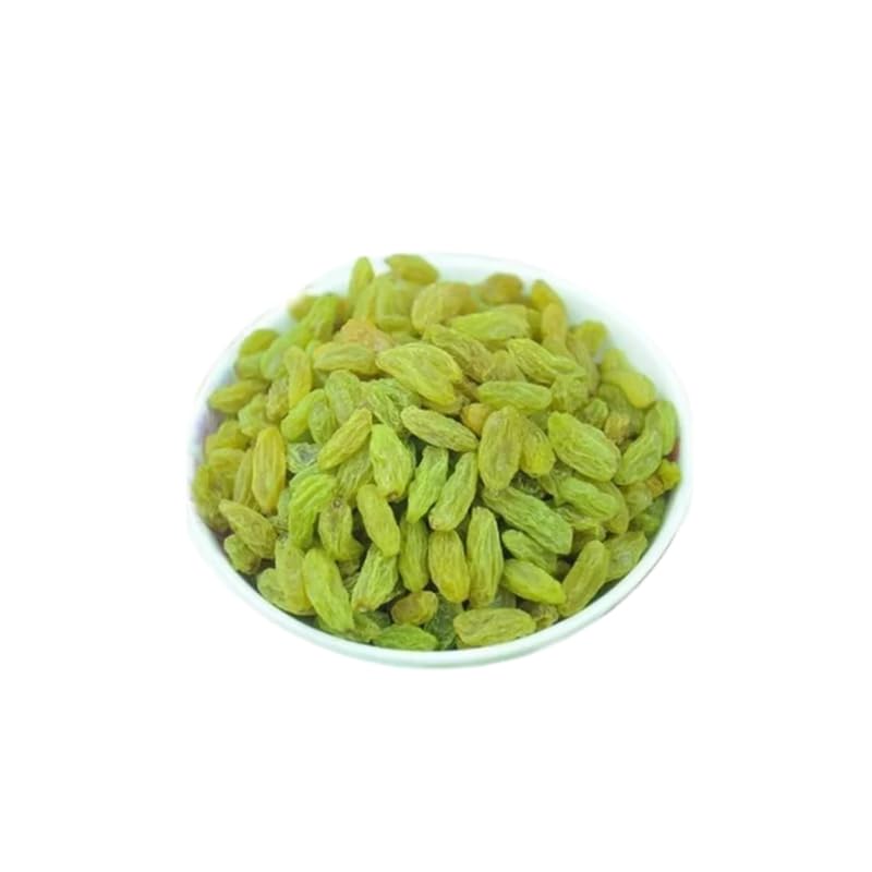 Image of THE NUT LUXURY Seedless Green Raisins 1 kg | Hari Kishmish /Green Kismis | Rich in Iron, Calcium, Vitamin B & Boosts Immunity | Natural Dried Grapes | Jar Pack
