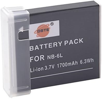 DSTE Rechargeable Li-ion Battery Compatible for NB-6L NB-6LH and Canon PowerShot SX170 IS, SX240, SX260, SX270, SX280, SX500, SX510, SX600 HS, IXY 110 IS, IXY 25 IS, IXUS 85 IS, IXUS 95 IS Camera