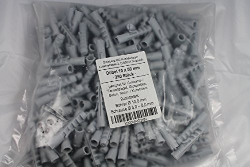 Tasselli di espansione 10 x 50 mm, 250 pezzi