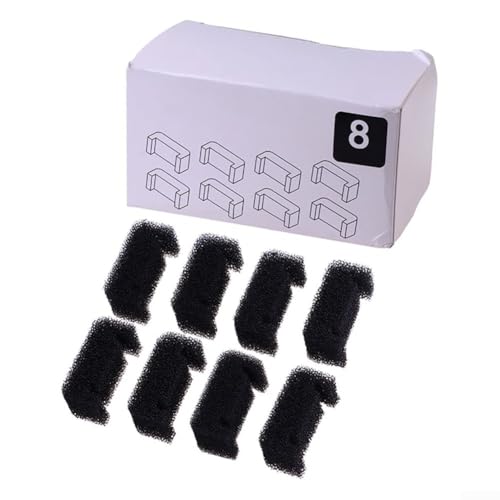 Lot de 8 filtres en mousse de rechange pour fontaine de chat et chien Noir