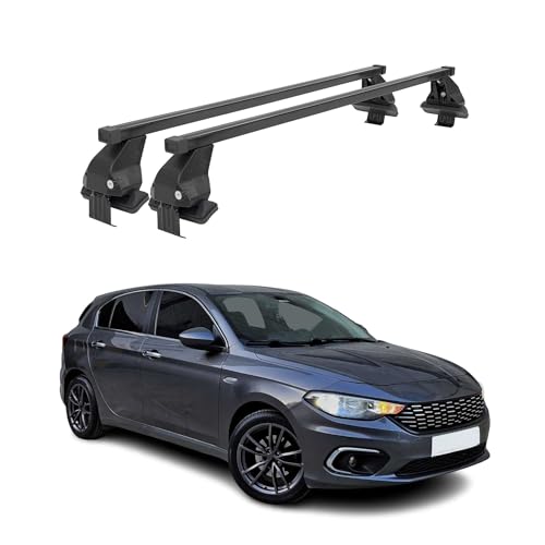 Travesaño Menabo Compatible con Fiat Tipo 2016-2024 Negro Omega