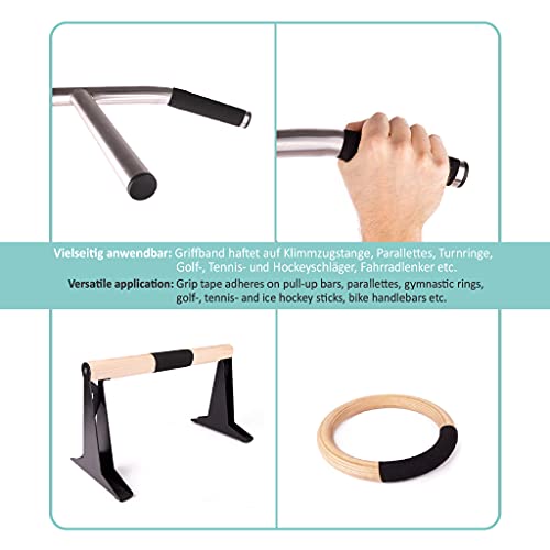 PULLUP & DIP Griffband Sport, Rutschfestes sowie selbstklebendes Overgrip Hockey-Tape, Anti-Rutsch Grip Band für Golf-, Tennis-, Badminton-, Hockey-Schläger sowie Klimmzugstangen - Image 6