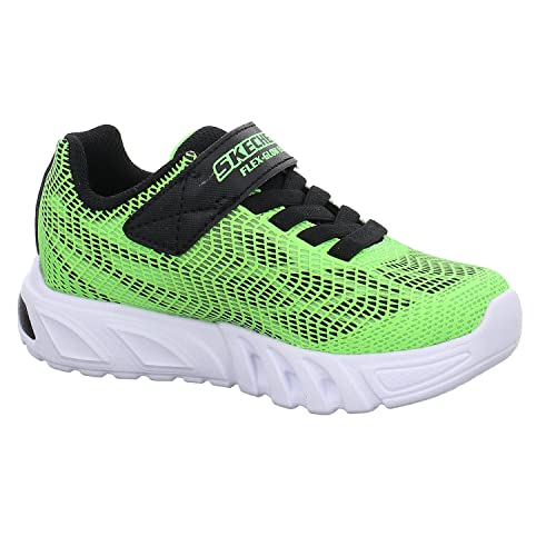 Skechers Bambino Flex-Glow Elite - Vorlo Sneaker In Lime/Nero, Taglia 29 - 8