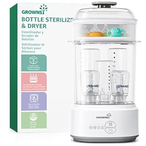 GROWNSY 4-in-1 Babyflaschen Sterilisator und Trockner