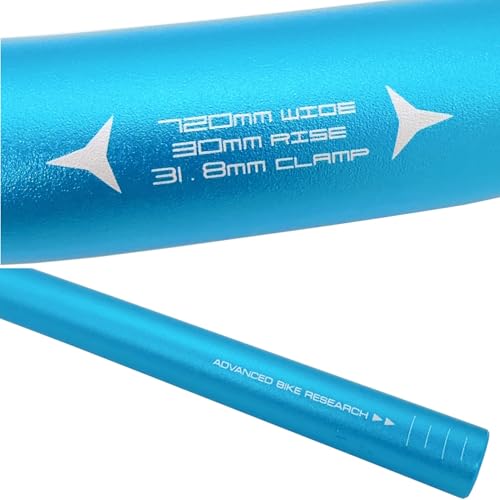 Fat-Cattie MTB Mountain Bike Handlebar, Aluminum Alloy MTB Handlebar, 31.8mm Diameter, 720mm Wide Bicycle Bar(25° Handlebar 720mm) (Blue)