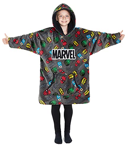 Marvel Sudadera Niño Avengers - Sudadera Manta para Niños(Gris)