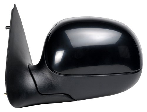 Driver Side Mirror for Ford F150, F250 LD Pick-Up, Black, w/PTM Cover, Foldaway, Manual (Will not fit on Crew Cab Models)