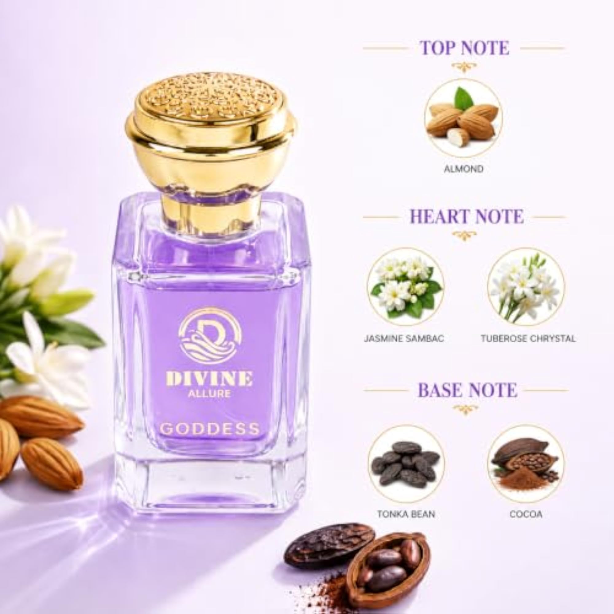 Goddess Eau de Parfum for Women, 50ML, Long-Lasting