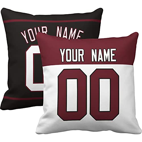 Image of ANTKING Throw Pillow 2 Pack with Custom Name and Number Personalized Gift for Men Women Boys