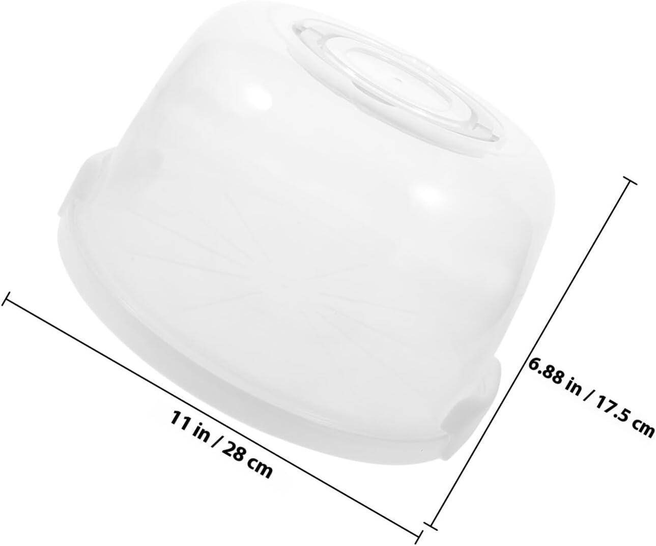 Reusable White Portable Cake Box with Lid and Folding Handle Stable Base Cake Carrier for Birthday Desserts and Outdoor Transport for Picnics Parties and Car Trips