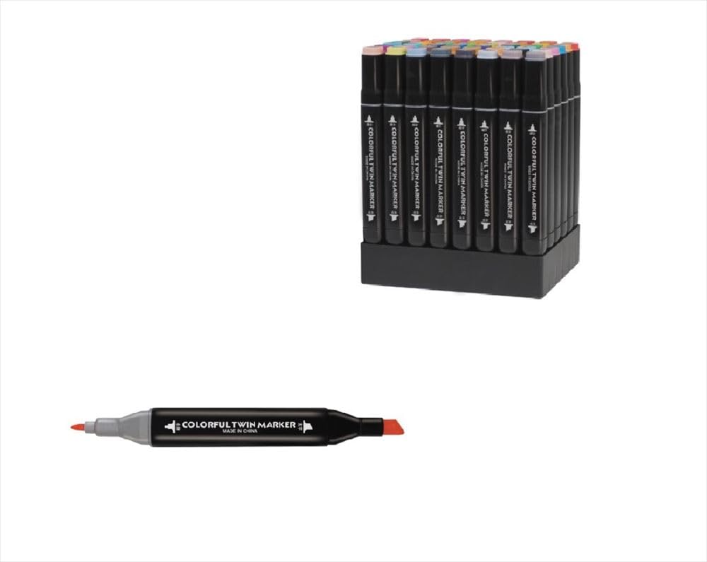 Amazon | カラフルツインマーカー 48色セット HAC4106 | 油性