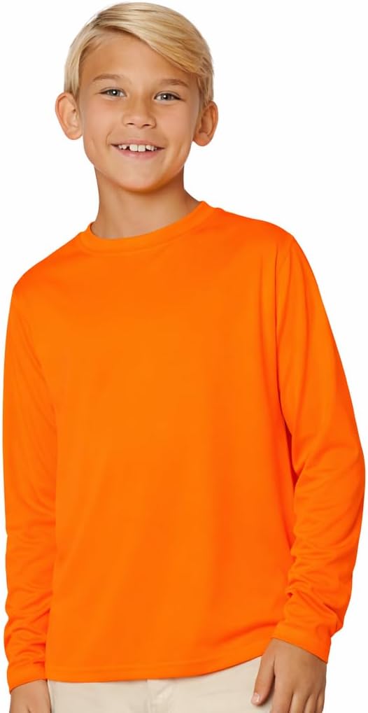 INGEAR Boys Rash Guard Long Sleeve Swim Shirt - Quick Dry UPF 50+, Kids Fishing Shirt, Dry fit Shirts for Boys Sizes XS-XL